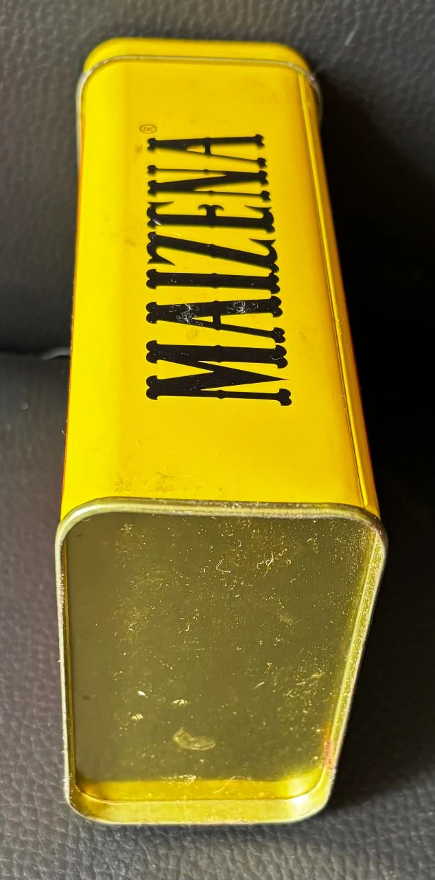 ✂ Antigua Caja de Metal MAIZENA Vintage con Decoración de Niña y Cuadro – photo 4